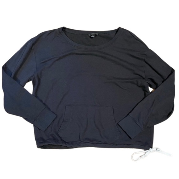 J. Crew Tops - Women’s J Crew side tie sweatshirt black large